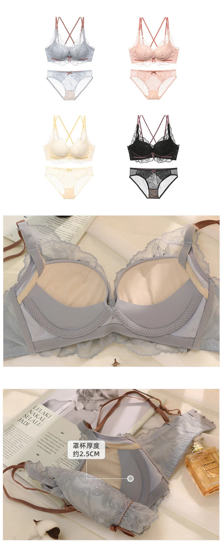 Roseheart Fashion Women Pink Skin Sexy Lingerie Lace Bralette Invisible  Cotton Panties Padded Wireless Bra Sets Lingerie A B - Bra & Brief Sets -  AliExpress