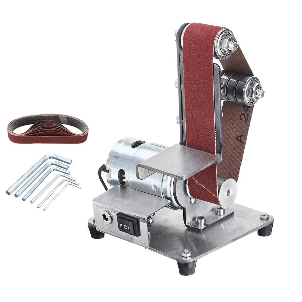 

Mini Grinder Electric Belt Sander Polishing Machine Cutter Edges Sharpener