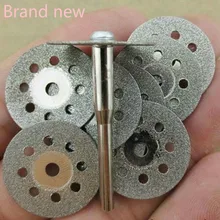 Mini outil rotatif de coupe en diamant tranchant, disques de disque de coupe, accessoires d'outils de bricolage pour Dremel avec 2 tiges, 22mm, 10 pièces, nouvelle collection, offre spéciale