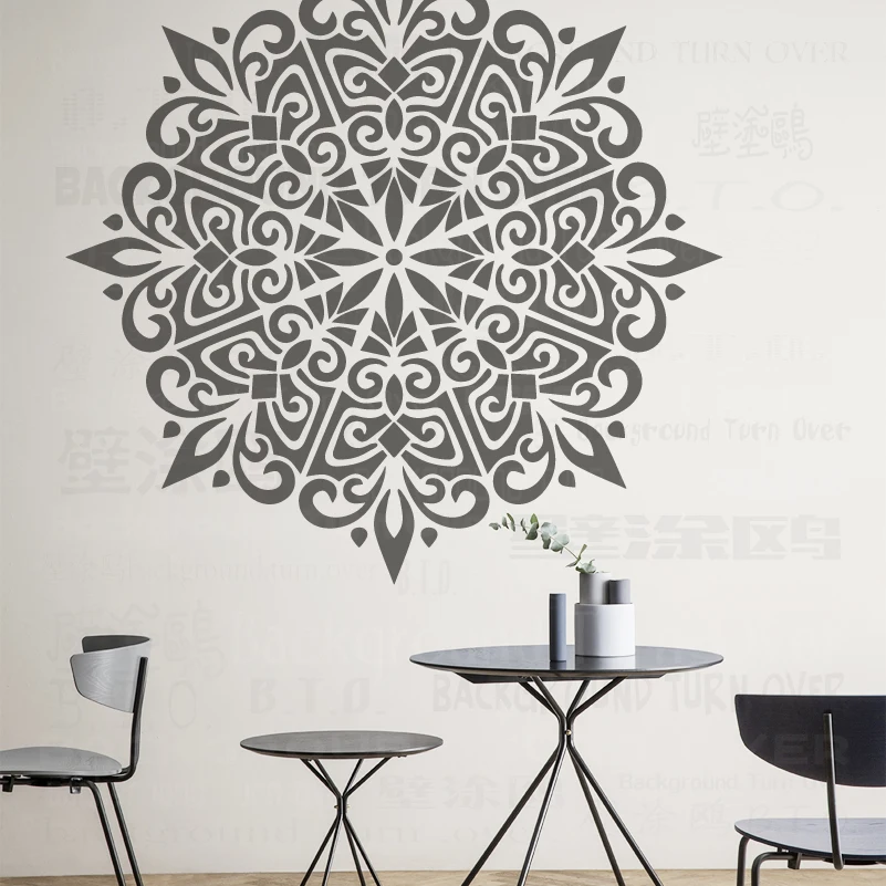 60cm - 100cm Stencil Mandala Extra Large For Painting Big Wall Flower  Decors Round Walls Paint S092 - Wall Stencils - AliExpress