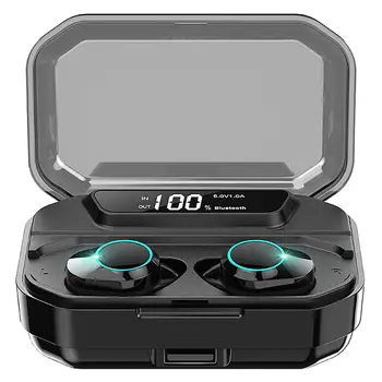 

KUMI T3S All In One TWS Smart Touch bluetooth 5.0 Headset LED Display Stereo Bass Waterproof Earphone With 3300mAh Charging Box
