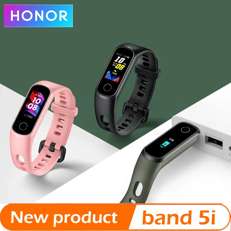 Оригинальный Смарт браслет Honor Band 5i часы AMOLED для honor фитнес трекер сна плавания
