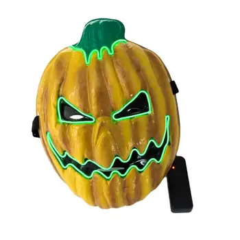 

Halloween Toys Luminous EL Wire Pumpkin Full Face Mask Toy Stress Reliever Toys Makeup Party Cosplay Props Antiestres