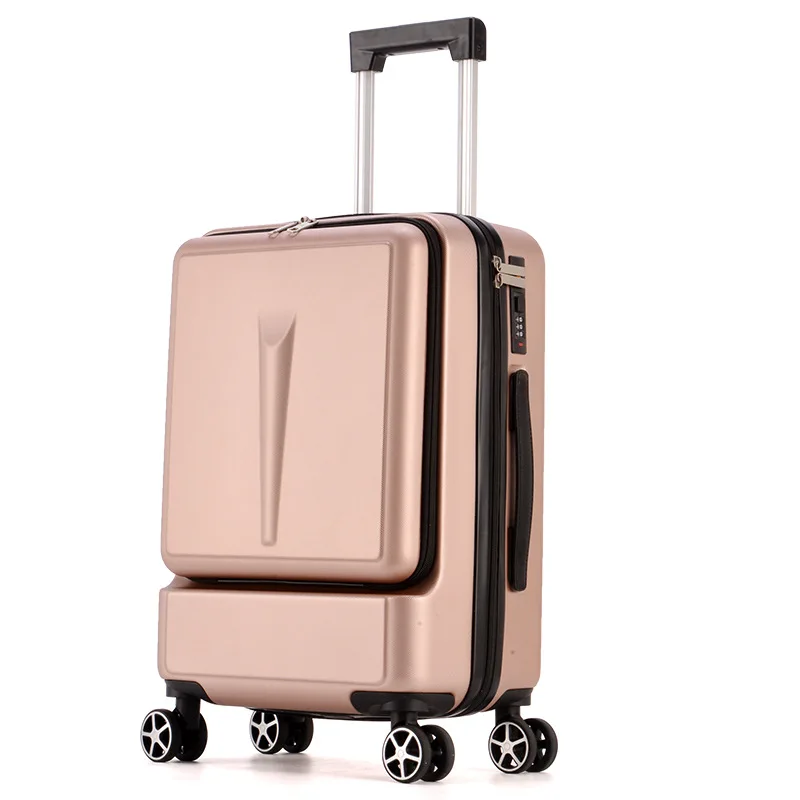 Креативный чемодан на колёсиках, чемодан на колесиках, Мужская тележка, Женская дорожная сумка на колесиках, 20 дюймов, кабина, пароль, багажник - Цвет: Gold