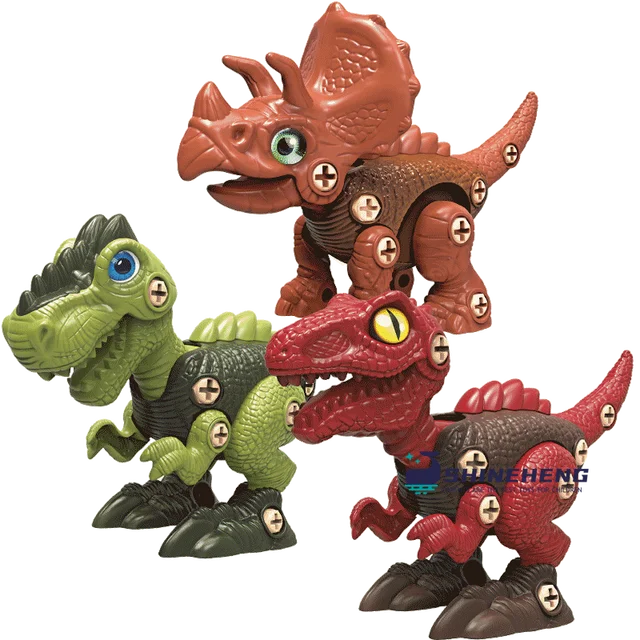 Take Apart Dinosaur Toys STEM Construction Screwing Building Blocks Set Kids Electric Drill Puzzle Game Kits Educational Toys 1