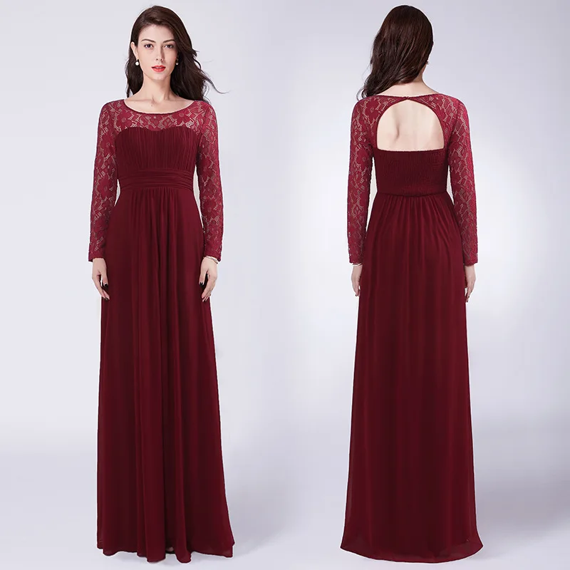 

Europe And America Spring Evening Gown Lace Solid Color Backless Sexy Evening Dress Women's