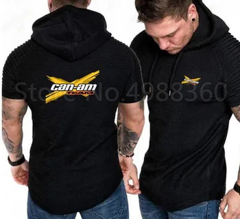 

BRP Can-am Short Sleeve Hoodies Men Casual Hoodie hip hop Tracksuit Hoody Motorsport Shifter M Power Hooded Summer Shirt