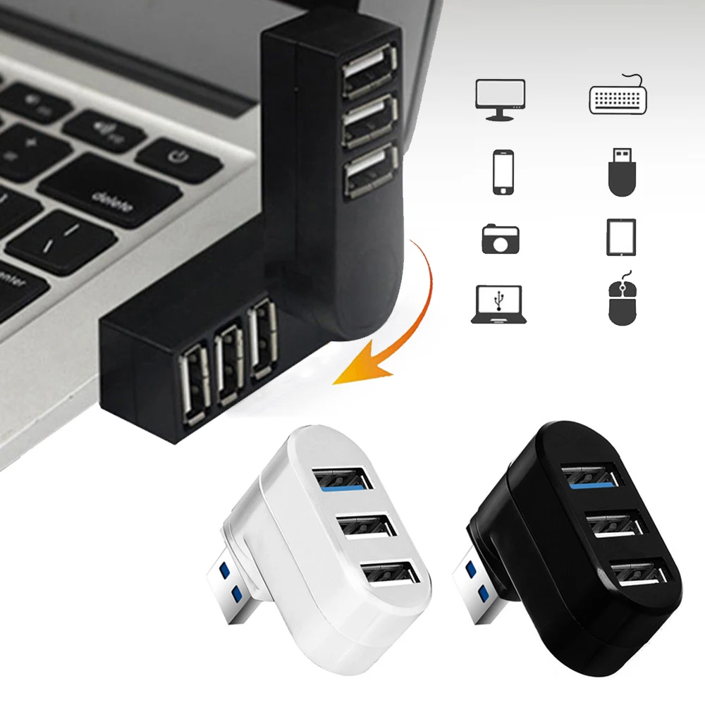 Мини-концентратор с 3 USB 0 портами 1 шт. высокоскоростной разветвитель для передачи