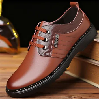 

Leather shoes men's spring summer breathable inner increase men's leather casual shoes business formal tide shoes men's shoes