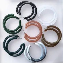 UJBOX эксклюзивный оптом акриловый серьги-кольца из смолы женские разноцветные геометрические круглые серьги яркая бижутерия для вечеринки