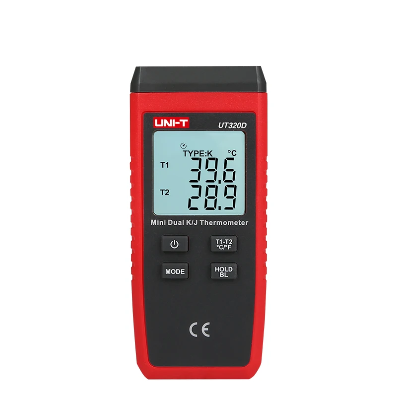 UNI-T термометр термопара UT320D UT320A Двухканальный измеритель температуры K/J с
