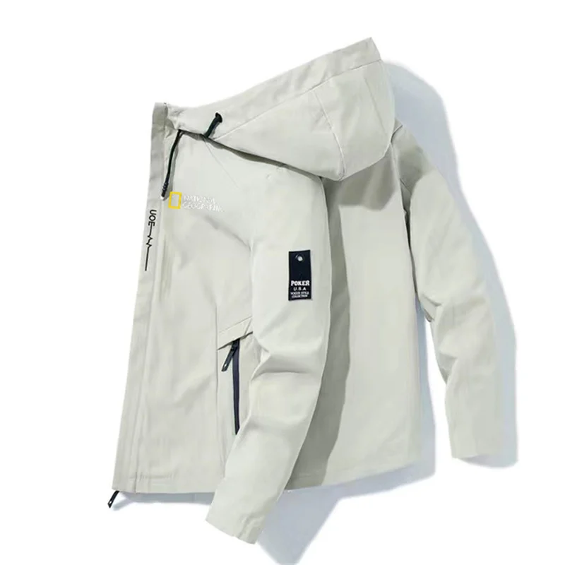 National Geographic Men's Outdoor Camping Mountaineering Jacket 2022 New Men's Breathable Waterproof Hoodie Windbreaker Adventur National Geographic Men's Outdoor Camping Mountaineering Jacket 2022 New Men's Breathable Waterproof Hoodie Windbreaker Adventur