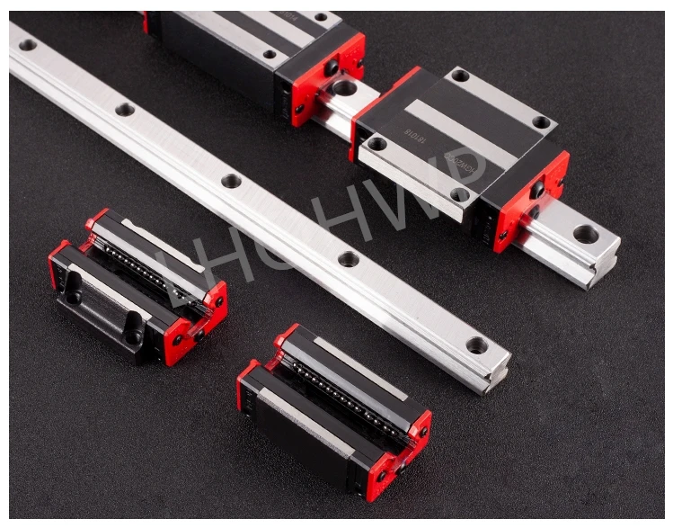 

2pc HGR35 HGH35 Square Linear Guide Rail width 35mm length+4pc Slide Block Carriages HGH35CA/flang HGW35CC CNC Router Engraving