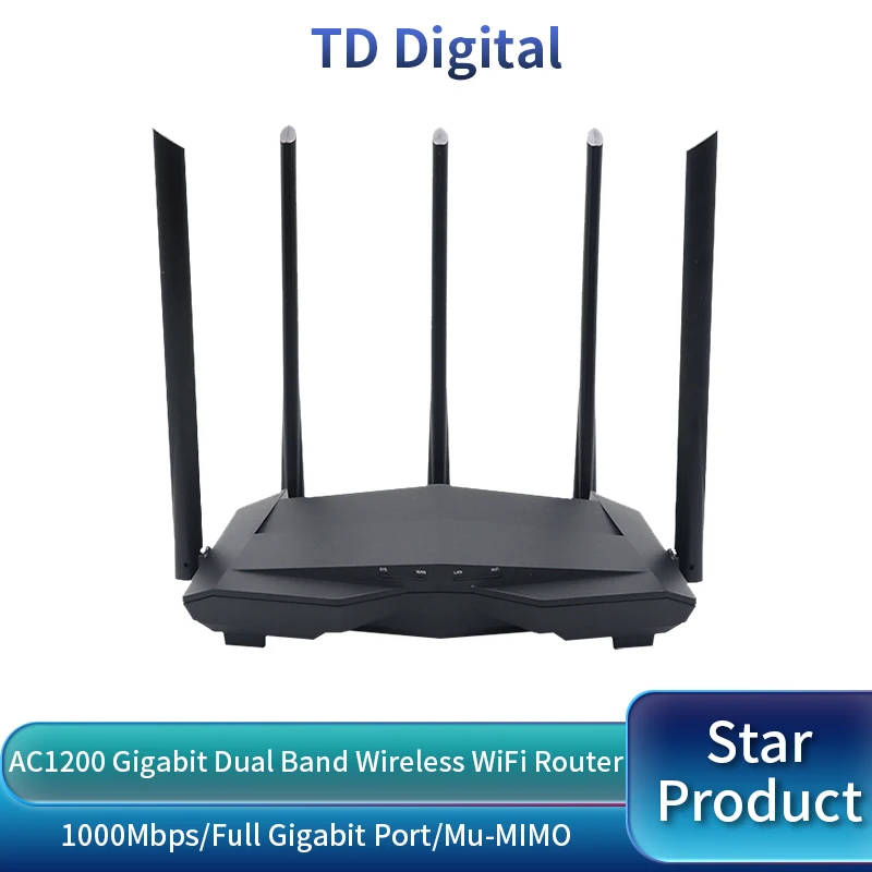 GC23/GC11 Gigabit Router 2.4G&5.0GHz Dual Band 12AC Wireless Wifi Router WIFI Repeater 5*6dBi High Gain Antennas Coverage home 