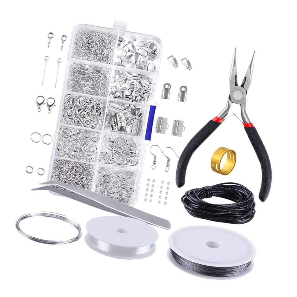 Billige Schmuck Machen Set Werkzeug Erkenntnisse Starter Zange Perlen Zubehör für ohrringe halsketten armbänder Erkenntnisse Starter Kit