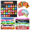 Early Education Calendar Hanging Bag Teaching Aid Calendar Pocket Chart Card Month Holiday Date Classroom Bedroom Learning Toys 1