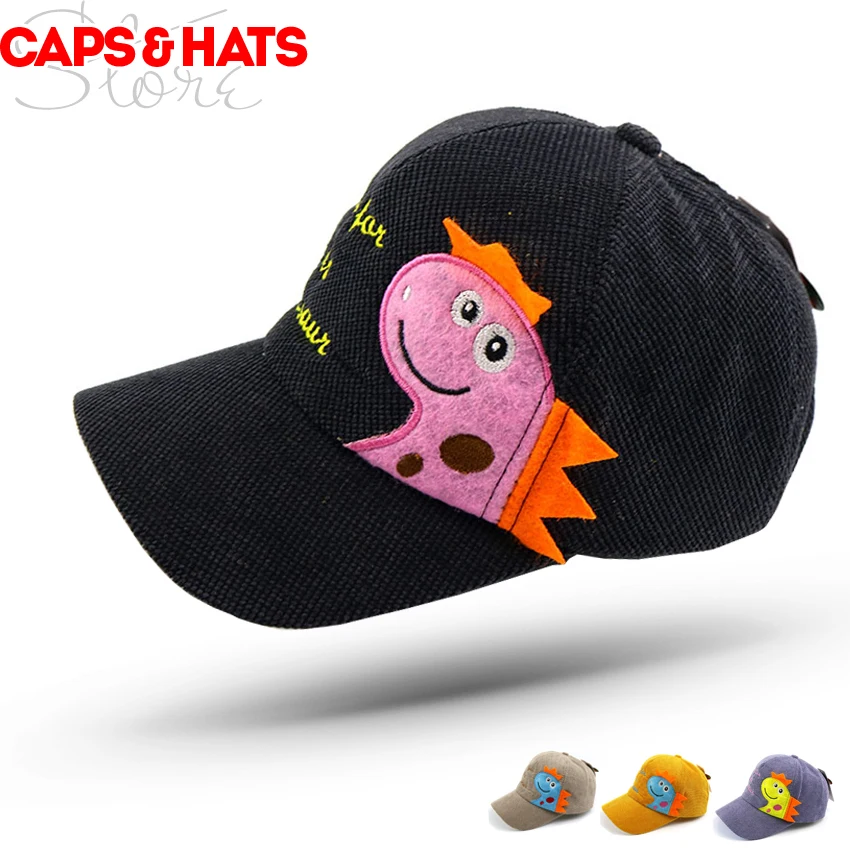 Вельвет динозавр бейсболка детская gorras животных Snapback шляпы розовая Кепка девушки петтен детские зимние шапки Y066