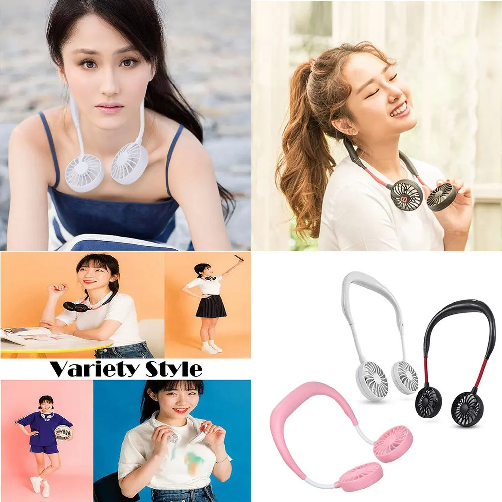 

Creative Mini Hanging Neck Fan Usb Lazy Fan Creative Sports Outdoor Small Fan Charging Wearable Fan