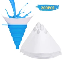 

200x Paint Filter Paper Purifying Straining Cup Funnel Disposable Paper 100 Mesh Paint Strainers Mesh Conical Nylon Micron Paper