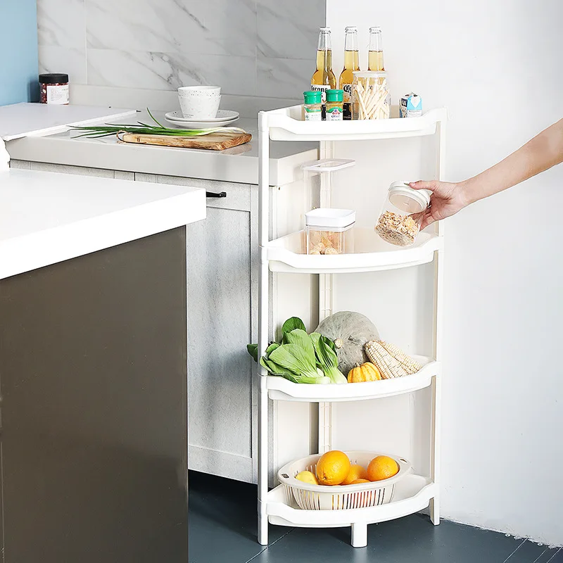 

Wishing Tree Bathroom Toilet Water Draining Can Hang Mobile Toilet Floor Storage Shelf Plastic Kitchen Multilayer Storage Rack