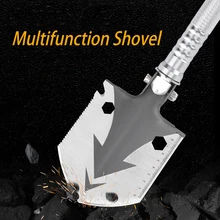 Pá multifuncional ferramenta de sobrevivência militar caça e equipamentos para acampamento sapper espátula forças especiais pá tesouro