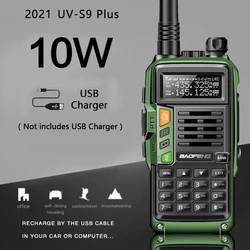 Baofeng – talkie walkie professionnel UV S9 PLUS 50km chargeur USB VHF UHF double bande bidirectionnelle CB Ham Radio mise à niveau pour UV 5R 