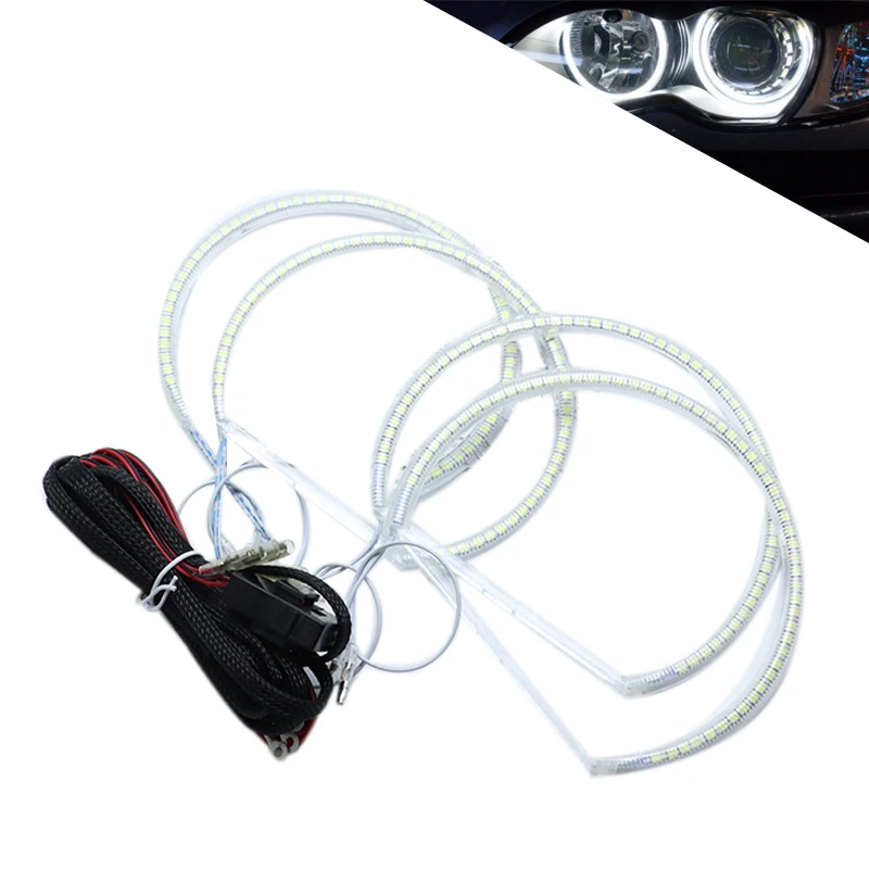 For BMW E36 E46 Projector 131MM Super Bright Angel Eye Aperture Kit 12V Daytime Running Light CCFL LED 2600LM | Автомобили и