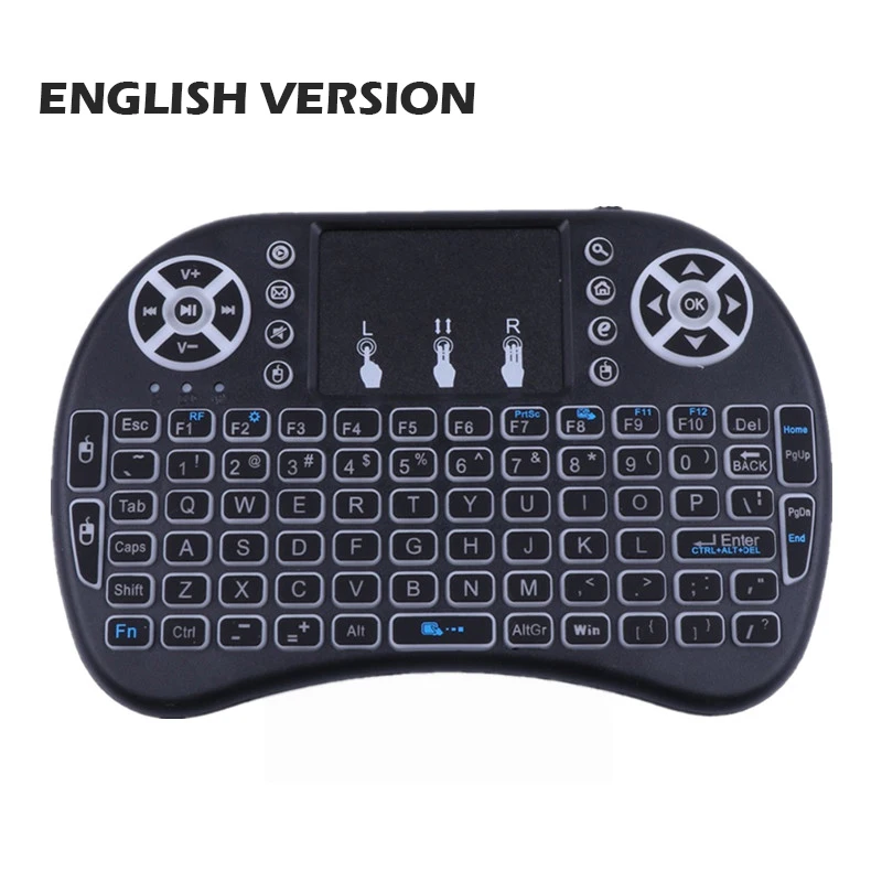 Клавиатура Mecool air mouse с дистанционным управлением i8 подсветкой мини английская
