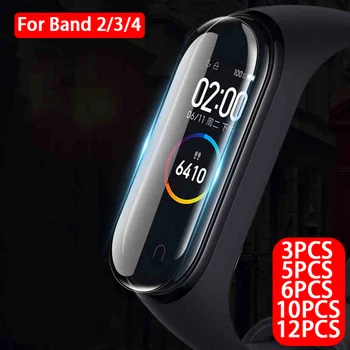 

3/5/6/10/12pcs Full Screen Protector for Xiaomi Mi Band 4 3 2 Soft Protective Film Xiomi Mi Band2 Band3 Band4 not tempered glass