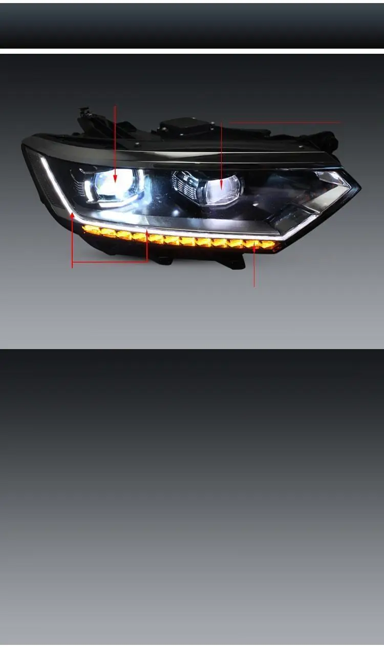 Боковой указатель поворота стильные светодиодные автомобильные Drl дневные ходовые огни Автомобильные фары 17 для Volkswagen Magotan