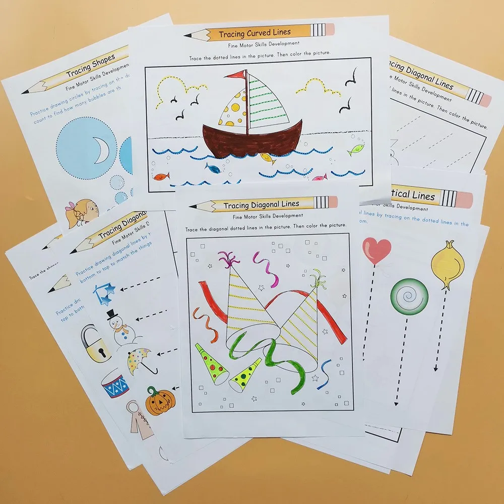 Educational Toys for Children Tracing Diagonal Lines Classroom Decoration Learn English Books Color Painting Exercise Book Educational Toys for Children Tracing Diagonal Lines Classroom Decoration Learn English Books Color Painting Exercise Book