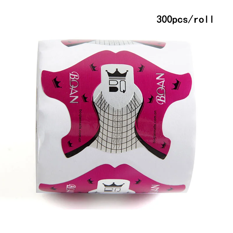 300pcs nail forms ANGNYA 1 шт. бумажный держатель для маникюра, держатель для бумажных салфеток, контейнер для хранения, чехол для макияжа ногтей, сделай сам, подставка для маникюра - Цвет: 300pcs nail forms