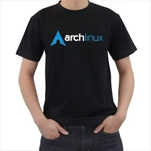 Arch Linux логотип мужская футболка S M L XL 2XL 3XL с короткими рукавами хлопок Бесплатная