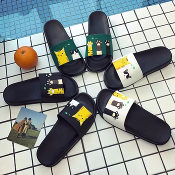 

Cartoon Fruit Men Slippers Watermelon Couple Home Slippers Summer Sandals Slides Lovers Shoes Flip Flops Sandalias Unisex