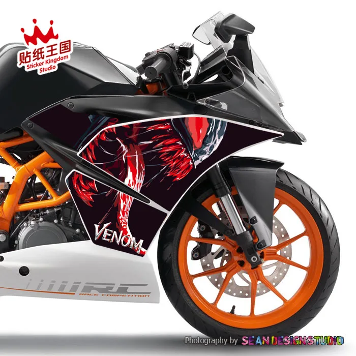 Для KTM RC390 RC200 Гоночный комплект VENOM переводная картинка наклейка для мотоциклов Водонепроницаемый