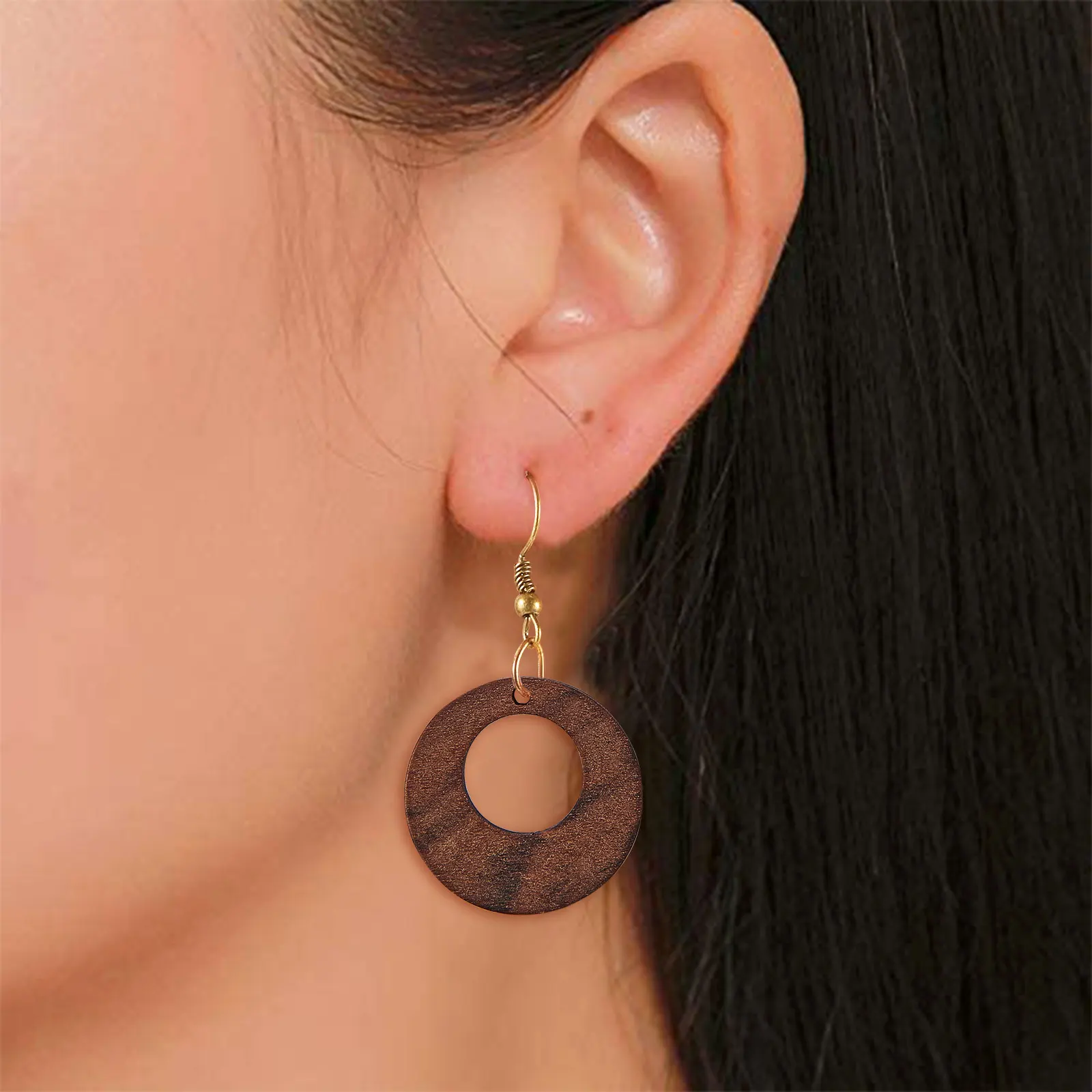 24Pcs Wood Pendants Mixed Shape Coconut Brown Earring Charms for Women Jewelry Making DIY Bracelet Necklace Accessories Supplies