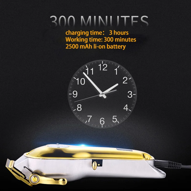 Najtaniej Kemei 1986 All metal fryzjer profesjonalna maszynka do włosów elektryczna akumulatorowa maszynka do włosów LCD Gold Silver ścinanie włosów maszyna kosiarka