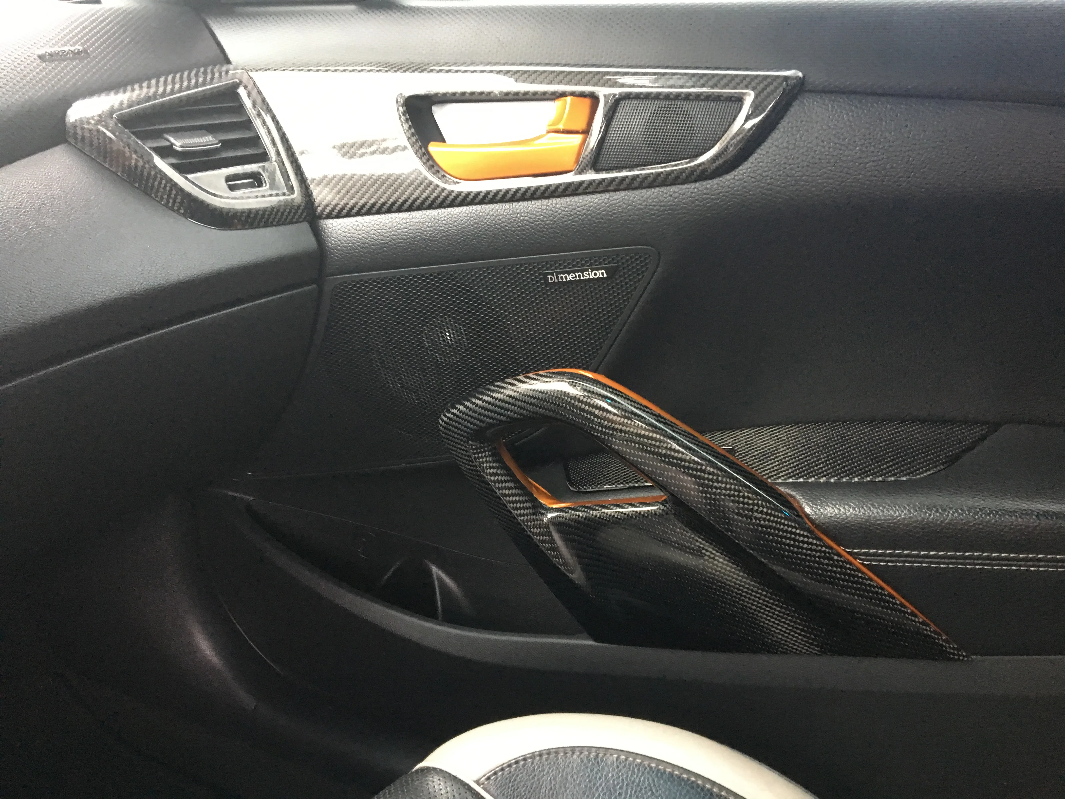 Ручки для межкомнатных дверей из углеродного волокна для hyundai Veloster, глянцевая отделка, внутренняя панель управления, накладка, комплект для дрифта