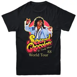 Сексуальная шоколадная футболка, 88' World Tour Randy Watson Eddy tee Топ Хлопок Harajuku мужские топы Футболка