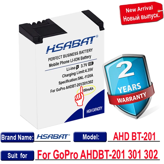 New Arrival [ HSABAT ] 2100mAh Replacement Battery for GoPro AHDBT-201/301  for Gopro Hero 3 3+ AHDBT-301 AHDBT-201 - AliExpress