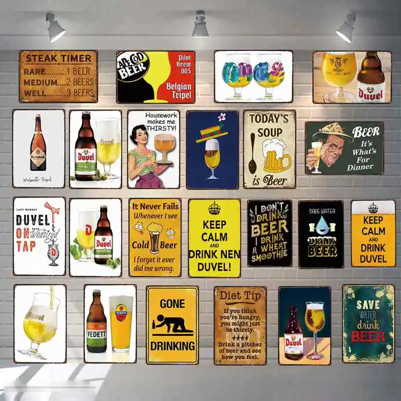 Belgian Beer Tin Sign Vintage Plaque Metal Plates For Wall Art Kitchen Cafe Shop Home Restaurant Decoration 30x20cm Du 3300 Plaques Signs Aliexpress