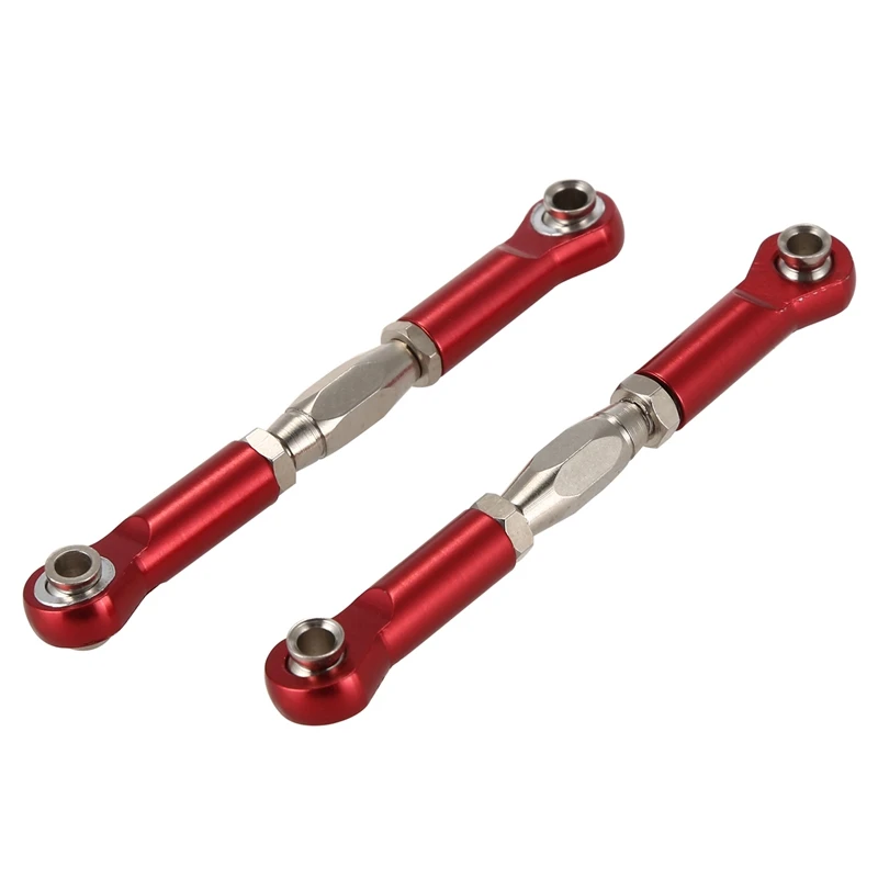 

Front/Rear Servo Link Steering 06048 106017 166017 For 1/10 RC HSP Redcat Himoto, Red