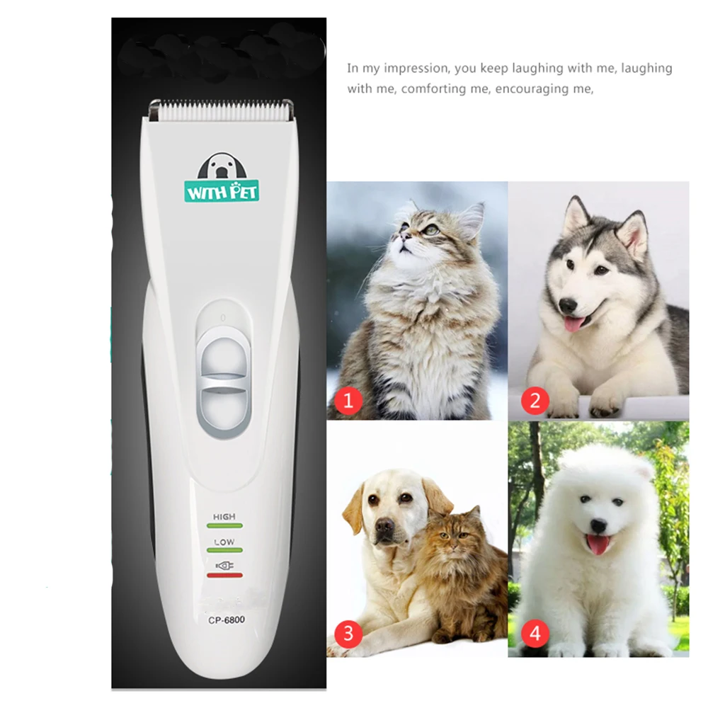 Pet Electric Hair Trimmer Rechargeable Dog Cat