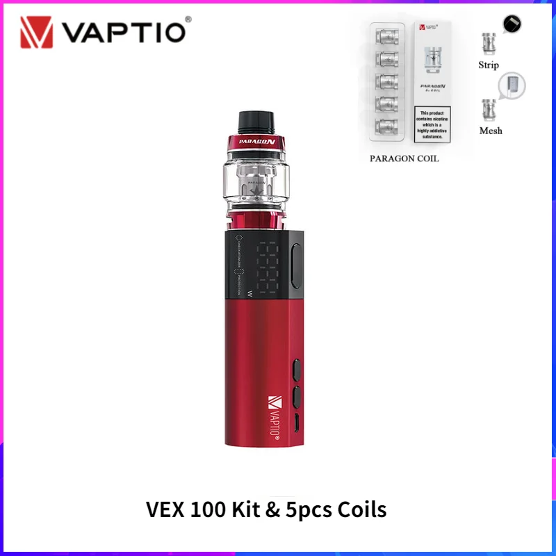 Оригинальный вейп набор Vaptio VEX 100 электронная сигарета Вт VEX100 с емкостью 8 мл одной