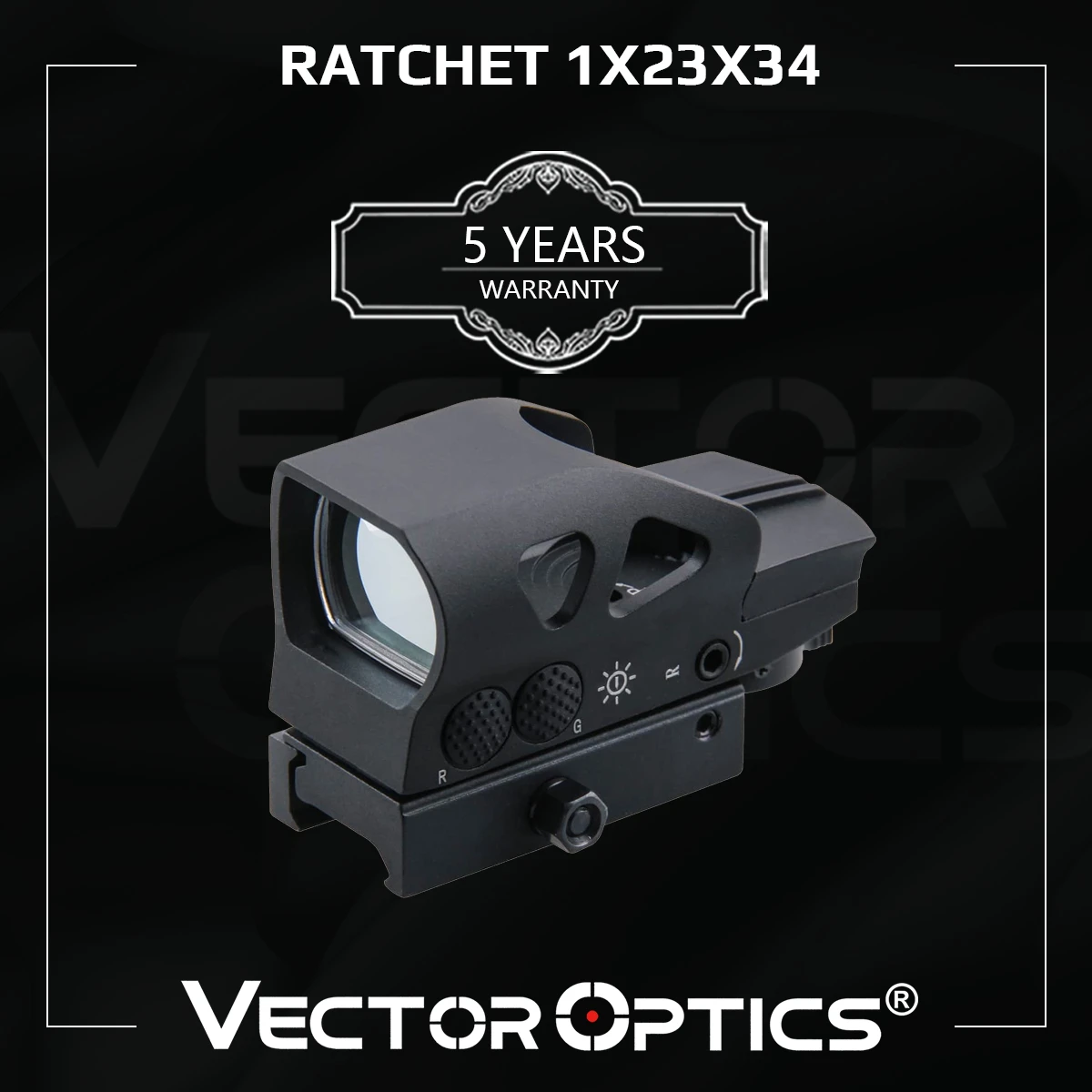 Vector Optics Gen2 Ratchet 1x23x34 Hunting Red Green Dot Scope 4