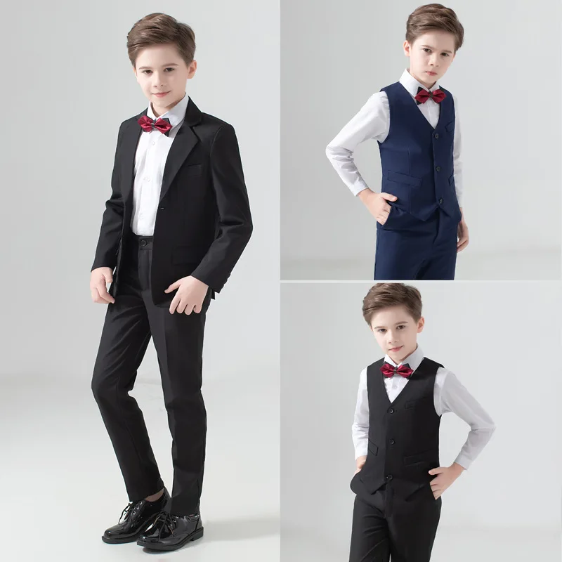 Flower Boys Suit for Weddings Prom Party Performance Costume 2-16T