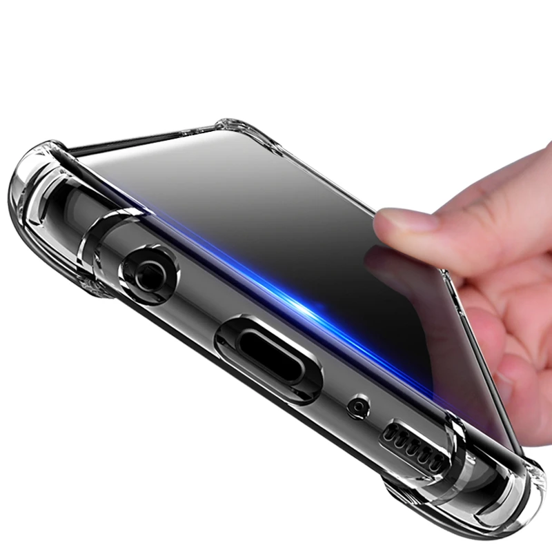 Для samsung Galaxy S10 S9 S8 Note 10 Plus Note 9 чехол, Силиконовый противоударный прозрачный защитный чехол для Galaxy Note 8 чехол