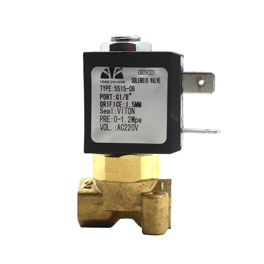 AC 220V G1/" латунь 20 бар прямого действия газ масло горячий водный Плунжер электромагнитный клапан электрический клапан нулевой утечки