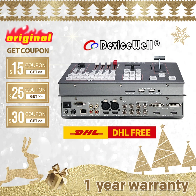 DeviceWell HDS6506 4+2 HD Video Switcher SDI video mixer for New LiveTV Broadcasts pk atem mini pro _ - AliExpress Mobile