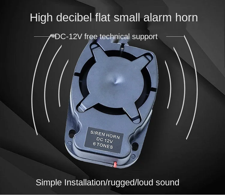 Alarm Horn Siren Buzzer 12v Six-tone 110 Points Small Size and Easy To Install